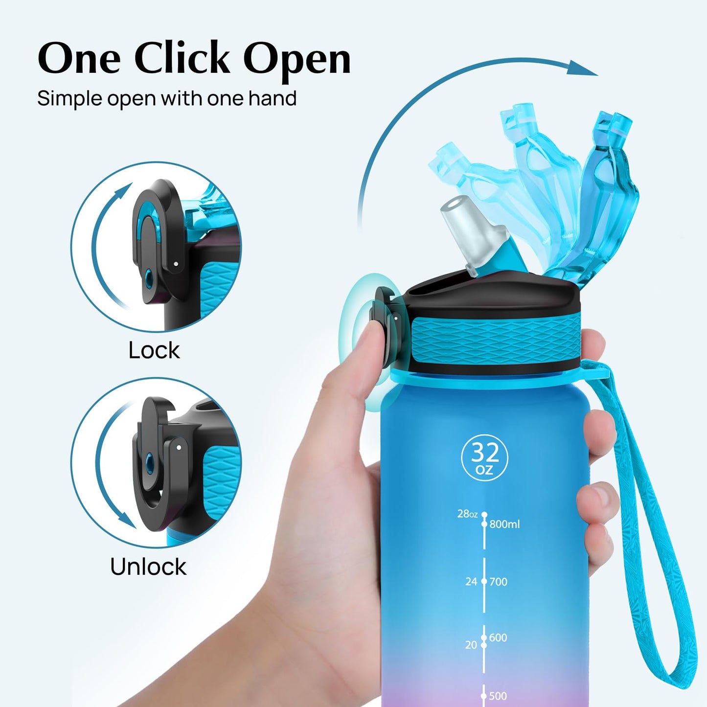 Water Bottle with Times Marker