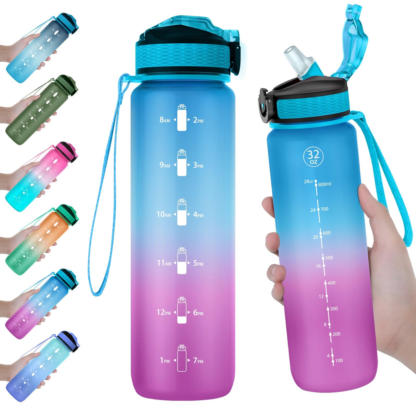 Water Bottle with Times Marker