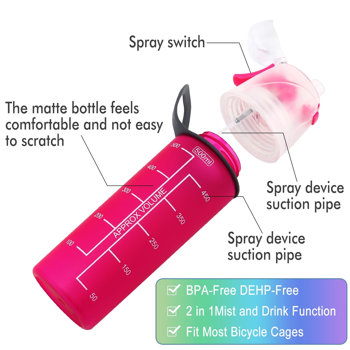 Portable Sports Water Bottle Red